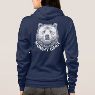 Mummy Bear, Hand Drawn Illustration Hoodie