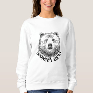 Mummy Bear, Hand Drawn Illustration Sweatshirt
