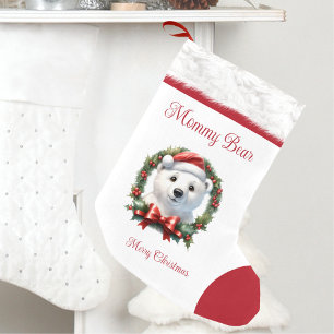 Mummy Bear Name Family Matching Christmas Stocking
