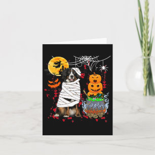 Mummy Bernese Mountain Dog Halloween Dog Scary Pum Card
