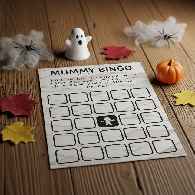 Mummy Bingo Halloween Baby Shower Game (Mummy Bingo Halloween Baby Shower Game
)