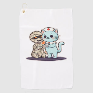 Mummy Boo-Boo Nurse Cat to the Rescue! Classic T-S Golf Towel