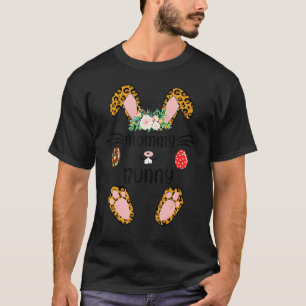 Mummy Bunny Leopard Easter For Woman Grandma Mothe T-Shirt