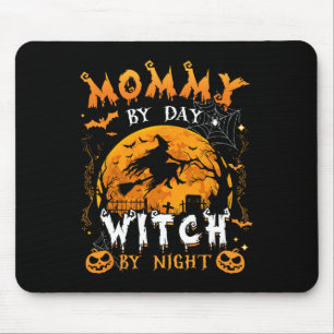 Mummy By Day Witch By Night Fun Family Halloween C Mouse Pad