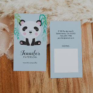Mummy Calling Card Cute Panda Bear Bamboo