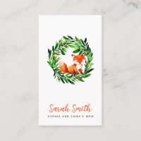 Mummy Calling Cute Fox Greenery Wreath Play Date