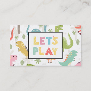 *~* Mummy Card - Play Date Card Colours Dinosaur