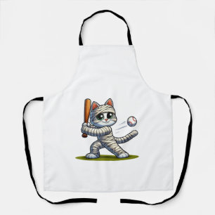 Mummy Cat Baseball Pumpkin Halloween. Tank Top Apron