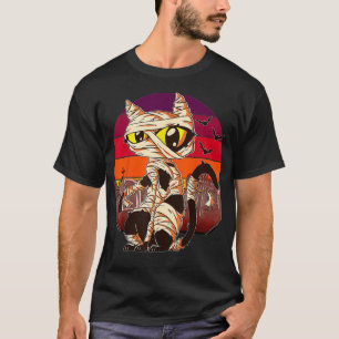 Mummy Cat Halloween Costume Fun T-Shirt