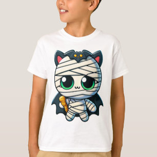 “Mummy Cat in Vampire Costume” T-Shirt