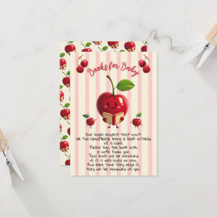 Mummy Cherry Baby Shower Books for Baby Invitation