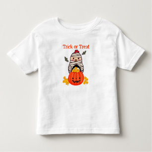 Mummy Chicken with Pumpkin Bucket Toddler T-Shirt
