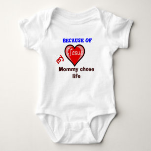 mummy chose life Customise it Baby Bodysuit