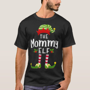 Mummy Christmas Party Elf Matching Family Group  T-Shirt
