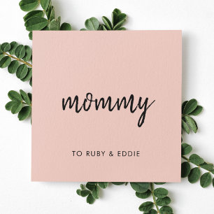 Mummy Contact Blush Pink Modern Mum Calling Card