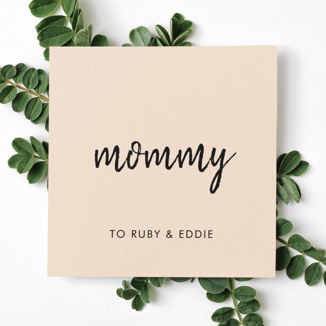 Mummy Contact Card | Modern Peach Mum Calling Card (Creator Uploaded)