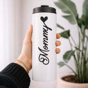 Mummy   Custom Minimalist Ivory Mother’s Day Mum Thermal Tumbler