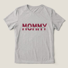 Mummy Customisable Text For Children's Names Gift Tri-Blend Shirt