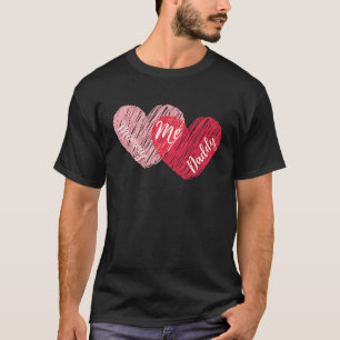 Mummy Daddy and Me Cute Hearts Valentine's Day T-Shirt