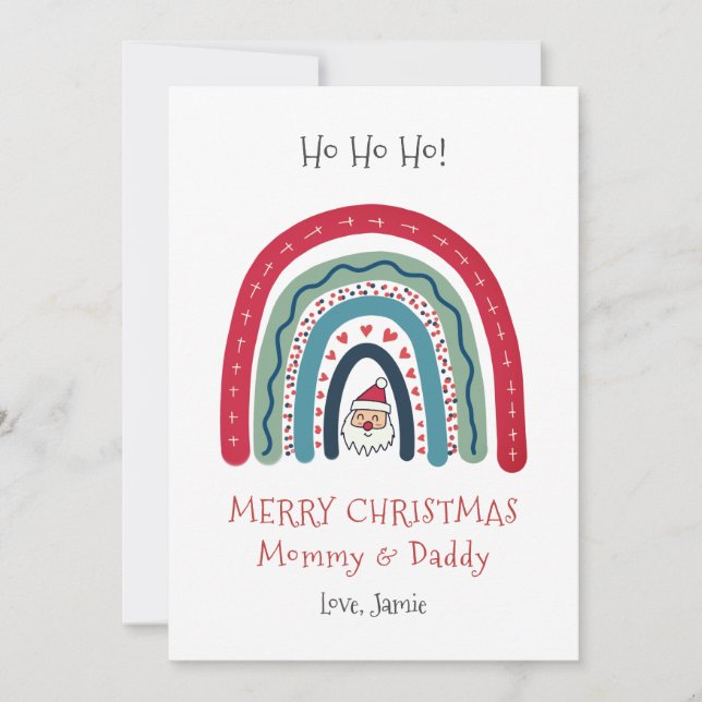 Mummy Daddy Christmas From Baby Card (Front)