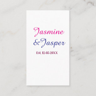 Mummy & Daddy new parents couple name est. year  Business Card