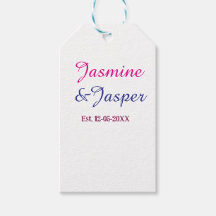 Mummy & Daddy new parents couple name est. year Gift Tags