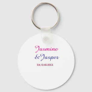 Mummy & Daddy new parents couple name est. year Key Ring