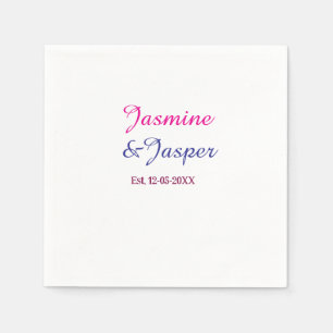 Mummy & Daddy new parents couple name est. year  Napkin