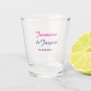Mummy & Daddy new parents couple name est. year Shot Glass