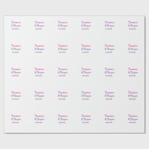 Mummy & Daddy new parents couple name est. year  Wrapping Paper