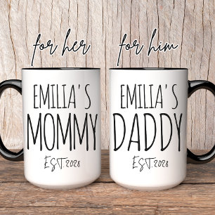 Mummy & Daddy Personalised Mug New Mum Gift