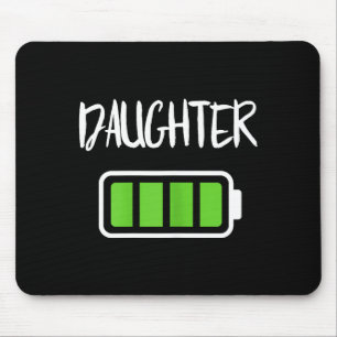 Mummy daughter battery shirt full battery energy mouse pad