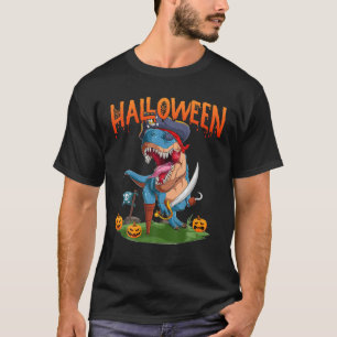 Mummy Dinosaur Boys T Rex Pumpkin Funny Costume Ha T-Shirt