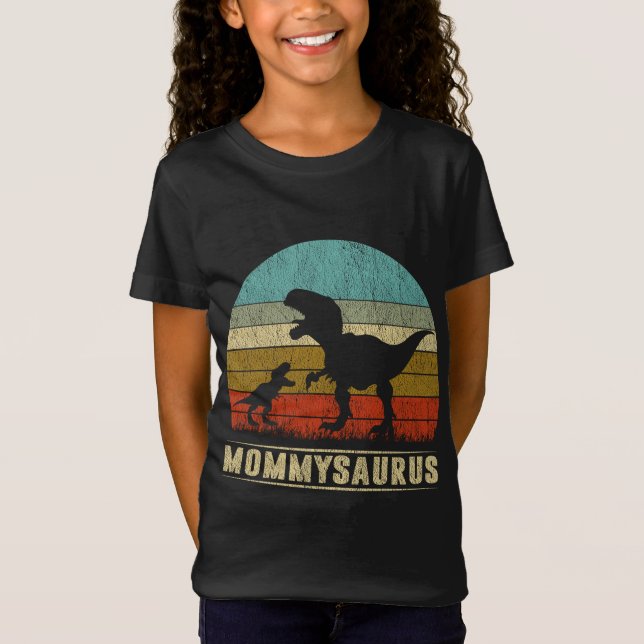 Mummy Dinosaur T Rex Mommysaurus Matching Family c T-Shirt (Front)