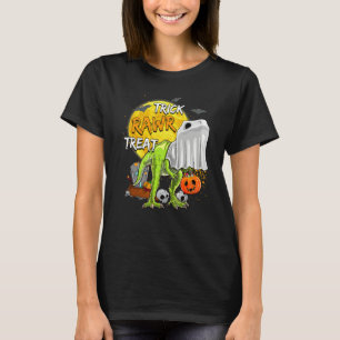 Mummy Dinosaur Trick Raw Treat Halloween Scary Cos T-Shirt