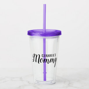 Mummy Drinking Glass with Lid and Straw