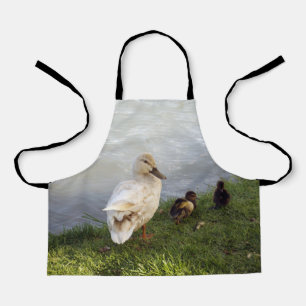 Mummy Duck With Ducklings, Kids Full Print Apron