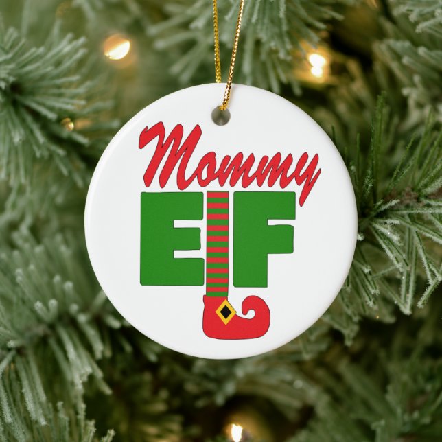 Mummy Elf   Ceramic Tree Decoration (Tree)