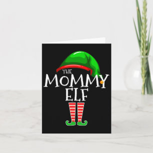 Mummy Elf Family Matching Group Christmas Mum Card