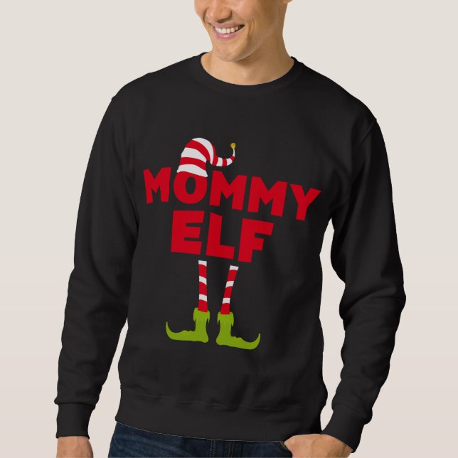 Mummy Elf Long Sleeve Matching Christmas Costume Sweatshirt (Front)
