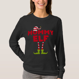 Mummy Elf Matching Christmas Costume T-Shirt