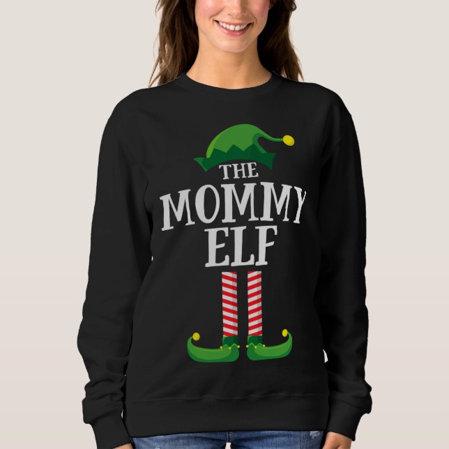 Mummy Elf Matching Family Christmas Party Sweatshirt (Front)