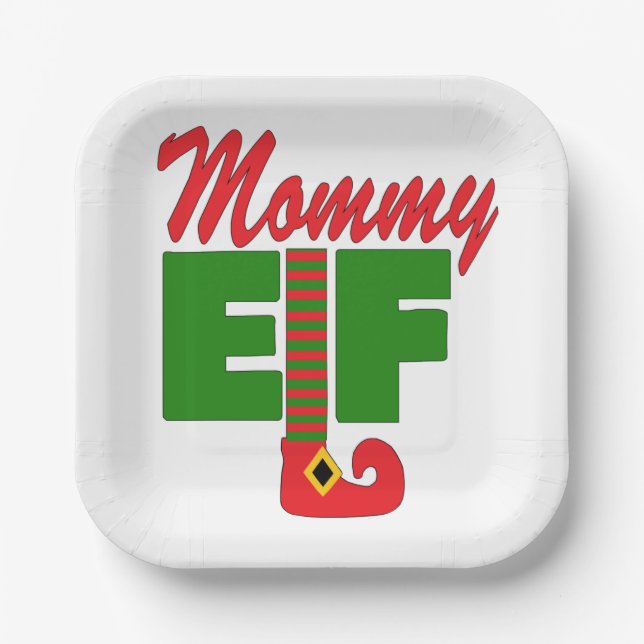 Mummy Elf   Paper Plate (Front)