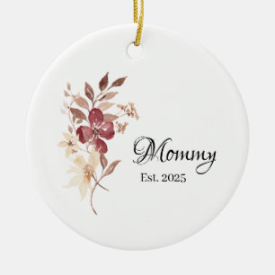 Mummy Est. Year – New Mummy Milestone Ceramic Tree Decoration
