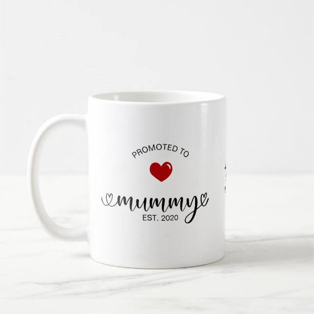 Mummy Established Promoted To Mum Coffee Mug (Left)