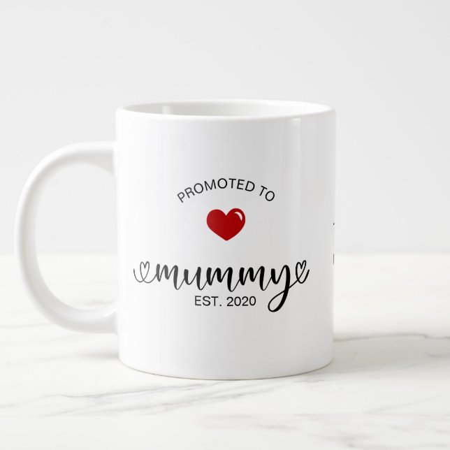 Mummy Established Promoted To Mum Large Coffee Mug (Left)