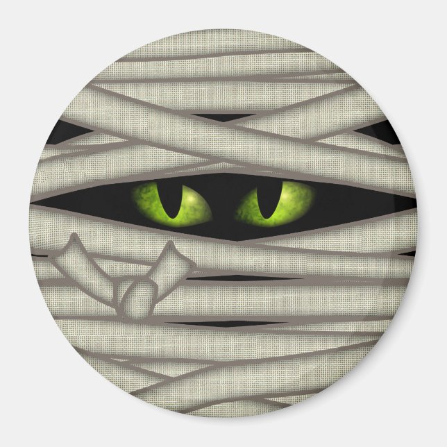 Mummy Eyes Halloween Green ID685 Magnet (Front)