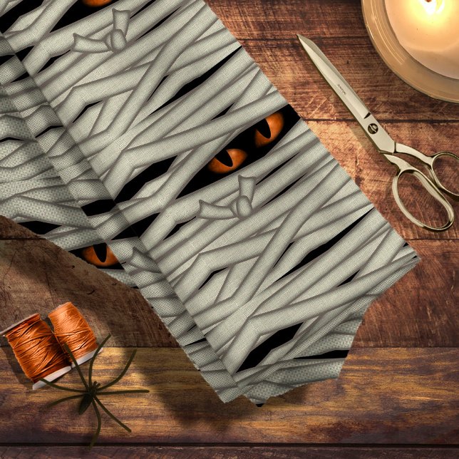 Mummy Eyes Halloween Orange ID685 Fabric (Creator Uploaded)