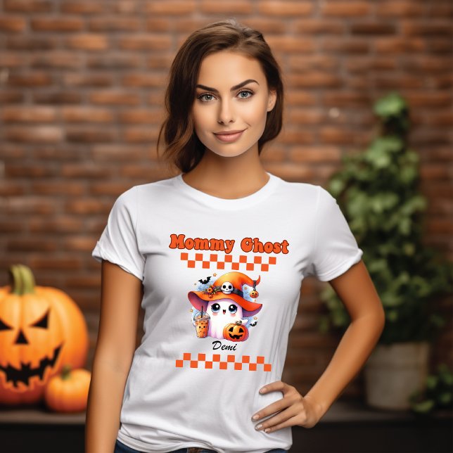 Mummy Ghost Personalised Name Halloween Gift T-Shirt (Creator Uploaded)