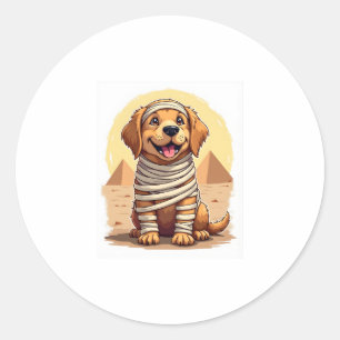 Mummy Golden Retriever Classic Round Sticker